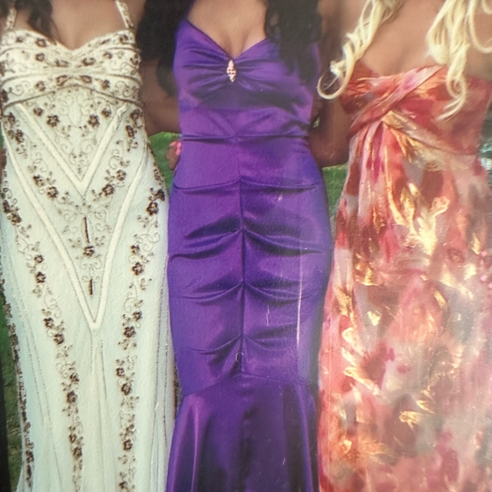 Cache Purple Prom Dress